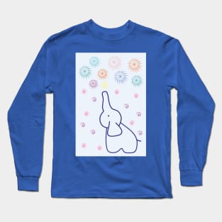 Little elephant launching fireworks with its trunk. 2. Long Sleeve T-Shirt